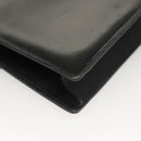 GUCCI Chain Shoulder Bag Leather Black Gold Auth ep9431-16