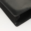 GUCCI Chain Shoulder Bag Leather Black Gold Auth ep9431-17