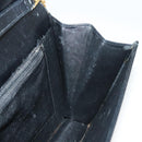 GUCCI Chain Shoulder Bag Leather Black Gold Auth ep9431-19