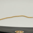 GUCCI Chain Shoulder Bag Leather Black Gold Auth ep9431-14