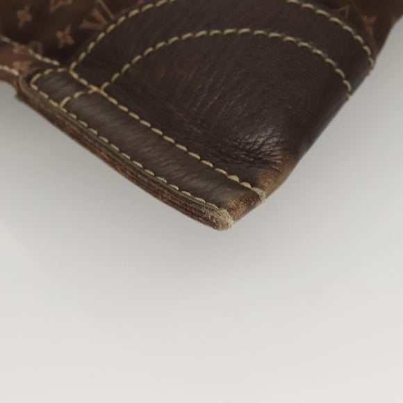 LOUIS VUITTON Monogram Mini Lin Tangier Tote Bag Brown Ebene M40023 Auth ep9437