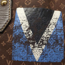 LOUIS VUITTON Monogram Mini Lin Tangier Tote Bag Brown Ebene M40023 Auth ep9437-10