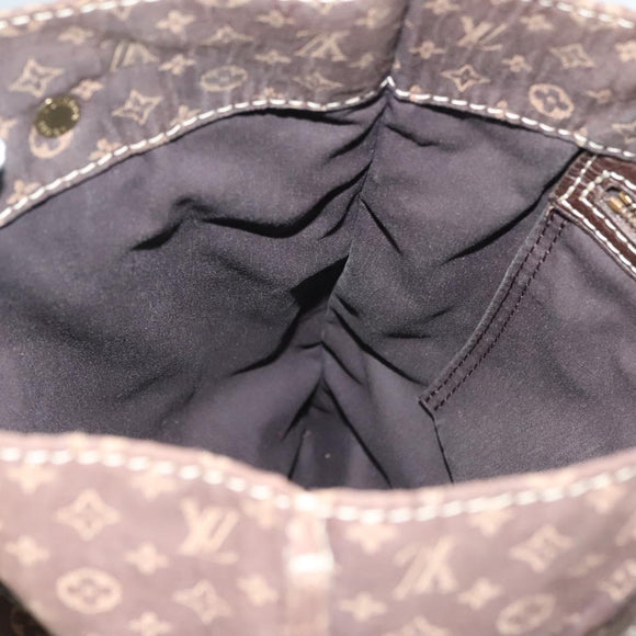 LOUIS VUITTON Monogram Mini Lin Tangier Tote Bag Brown Ebene M40023 Auth ep9437