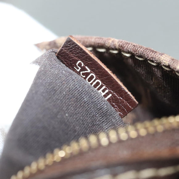 LOUIS VUITTON Monogram Mini Lin Tangier Tote Bag Brown Ebene M40023 Auth ep9437