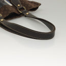 LOUIS VUITTON Monogram Mini Lin Tangier Tote Bag Brown Ebene M40023 Auth ep9437-7