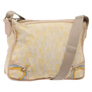 FENDI Zucchino Canvas Shoulder Bag Beige Gold Auth ep9438-1