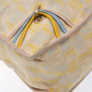 FENDI Zucchino Canvas Shoulder Bag Beige Gold Auth ep9438-11