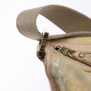 FENDI Zucchino Canvas Shoulder Bag Beige Gold Auth ep9438-10