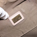 FENDI Zucchino Canvas Shoulder Bag Beige Gold Auth ep9438-18