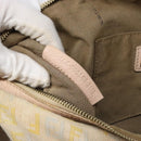 FENDI Zucchino Canvas Shoulder Bag Beige Gold Auth ep9438-23