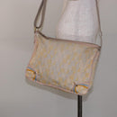 FENDI Zucchino Canvas Shoulder Bag Beige Gold Auth ep9438-24