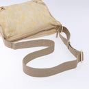 FENDI Zucchino Canvas Shoulder Bag Beige Gold Auth ep9438-7