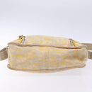 FENDI Zucchino Canvas Shoulder Bag Beige Gold Auth ep9438-5