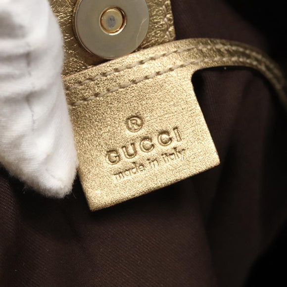 GUCCI GG Crystal Tote Bag Coated Canvas Beige Gold 197953 Auth ep9440