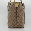 GUCCI GG Crystal Tote Bag Coated Canvas Beige Gold 197953 Auth ep9440-4