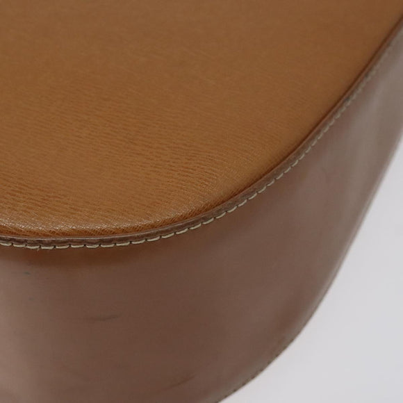 BURBERRY Shoulder Bag Leather Brown Gold Auth ep9447