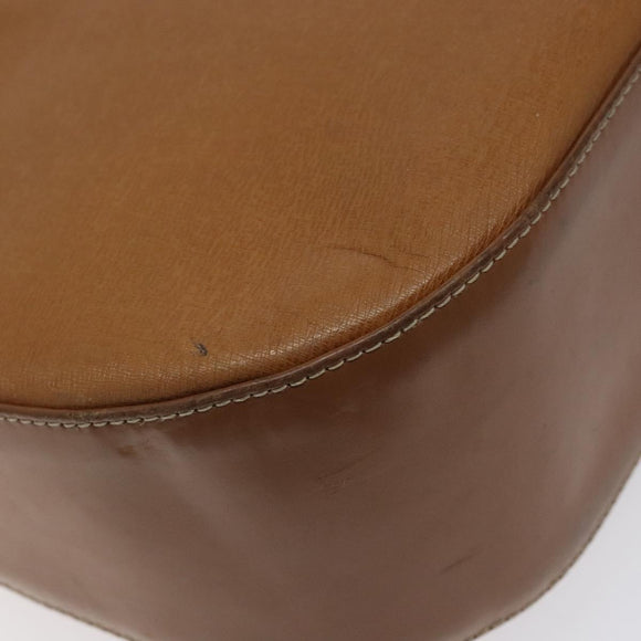 BURBERRY Shoulder Bag Leather Brown Gold Auth ep9447