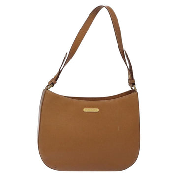 BURBERRY Shoulder Bag Leather Brown Gold Auth ep9447 - 0