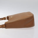 BURBERRY Shoulder Bag Leather Brown Gold Auth ep9447-5