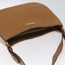 BURBERRY Shoulder Bag Leather Brown Gold Auth ep9447-6