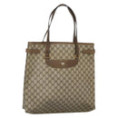 GUCCI GG Supreme Tote Bag PVC Beige Gold 39 02 061 Auth ep9449-1