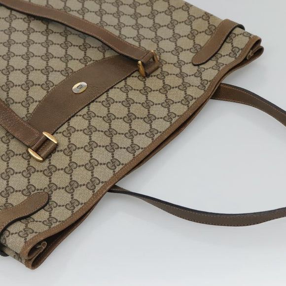 GUCCI GG Supreme Tote Bag PVC Beige Gold 39 02 061 Auth ep9449