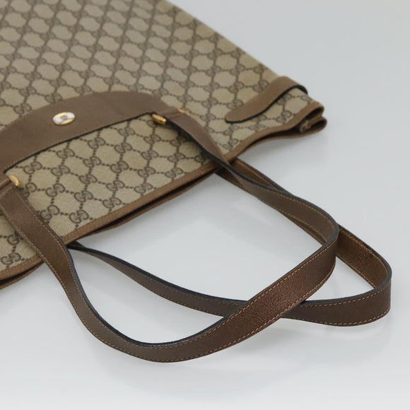GUCCI GG Supreme Tote Bag PVC Beige Gold 39 02 061 Auth ep9449