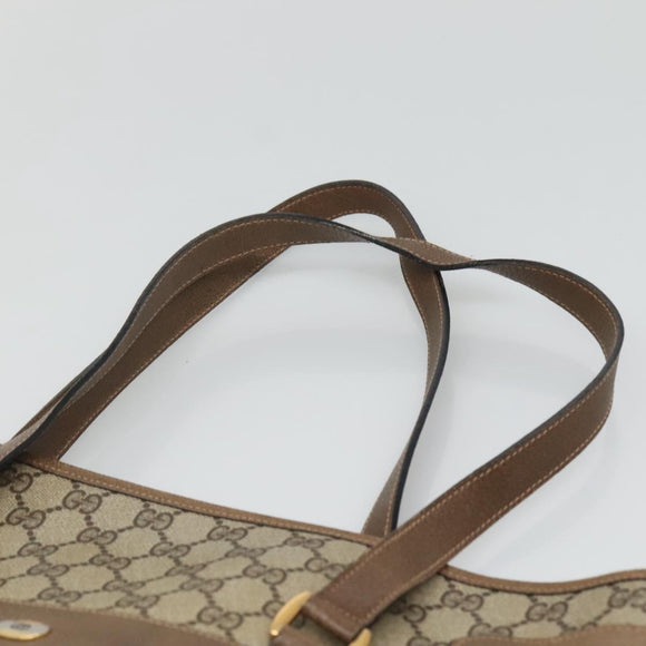 GUCCI GG Supreme Tote Bag PVC Beige Gold 39 02 061 Auth ep9449