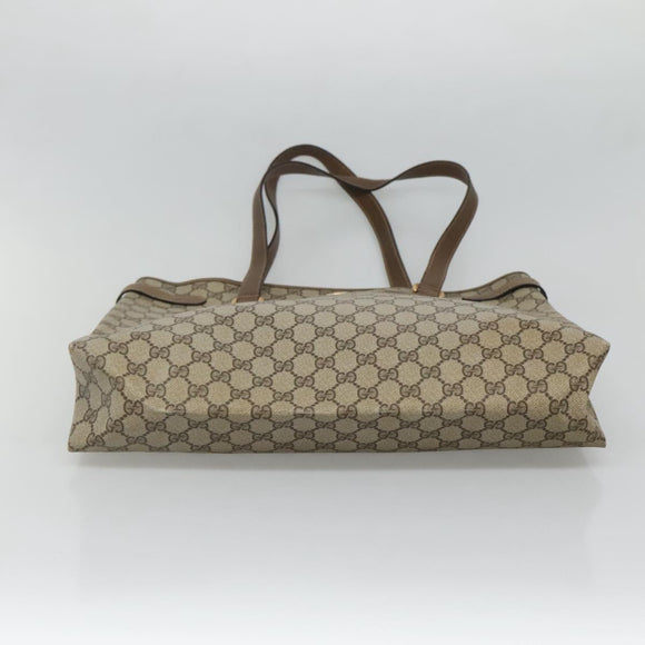 GUCCI GG Supreme Tote Bag PVC Beige Gold 39 02 061 Auth ep9449