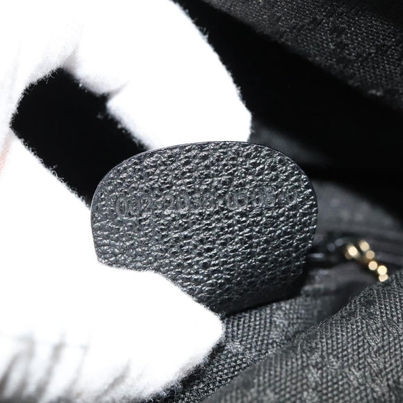 GUCCI Bamboo Hand Bag Suede 2way Black Gold 002 2058 0508 0 Auth ep9453