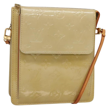 LOUIS VUITTON Monogram Vernis Motto Accessory Pouch Beige M91136 LV Auth ep9462