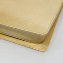 LOUIS VUITTON Monogram Vernis Motto Accessory Pouch Beige M91136 LV Auth ep9462-16