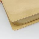 LOUIS VUITTON Monogram Vernis Motto Accessory Pouch Beige M91136 LV Auth ep9462-17