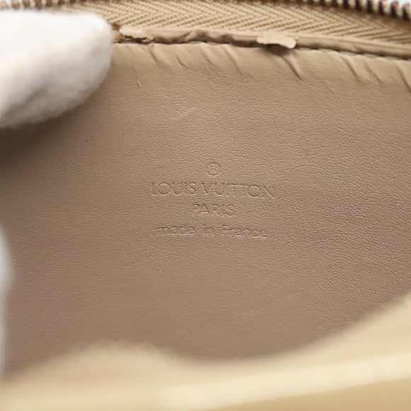 LOUIS VUITTON Monogram Vernis Motto Accessory Pouch Beige M91136 LV Auth ep9462