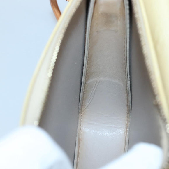 LOUIS VUITTON Monogram Vernis Motto Accessory Pouch Beige M91136 LV Auth ep9462