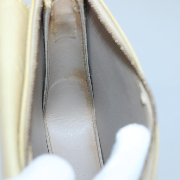 LOUIS VUITTON Monogram Vernis Motto Accessory Pouch Beige M91136 LV Auth ep9462