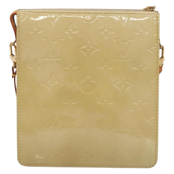 LOUIS VUITTON Monogram Vernis Motto Accessory Pouch Beige M91136 LV Auth ep9462