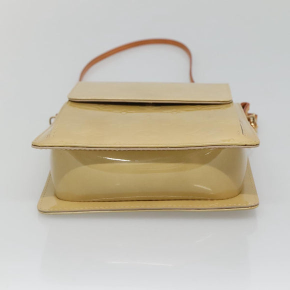 LOUIS VUITTON Monogram Vernis Motto Accessory Pouch Beige M91136 LV Auth ep9462