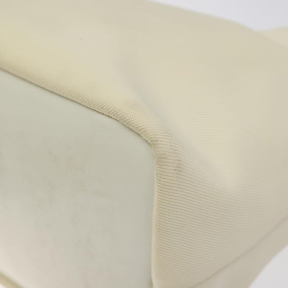 GUCCI Bamboo Hand Bag Nylon White Gold 000 1956 0531 Auth ep9465