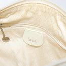 GUCCI Bamboo Hand Bag Nylon White Gold 000 1956 0531 Auth ep9465-17