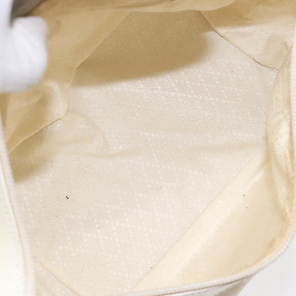 GUCCI Bamboo Hand Bag Nylon White Gold 000 1956 0531 Auth ep9465