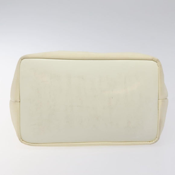 GUCCI Bamboo Hand Bag Nylon White Gold 000 1956 0531 Auth ep9465