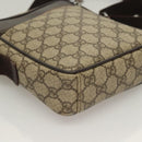 GUCCI GG Supreme Shoulder Bag PVC Beige Silver 101680 Auth ep9473-9