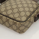 GUCCI GG Supreme Shoulder Bag PVC Beige Silver 101680 Auth ep9473-14