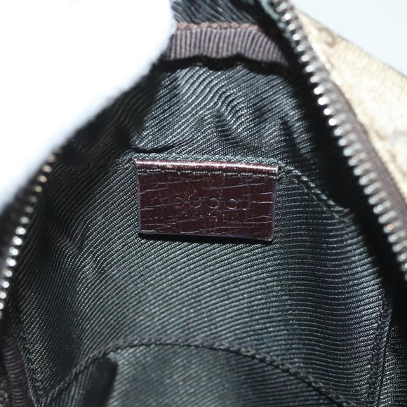 GUCCI GG Supreme Shoulder Bag PVC Beige Silver 101680 Auth ep9473