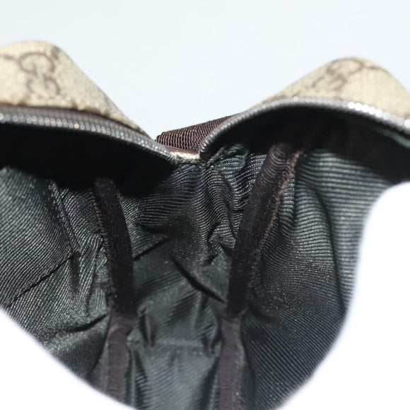 GUCCI GG Supreme Shoulder Bag PVC Beige Silver 101680 Auth ep9473