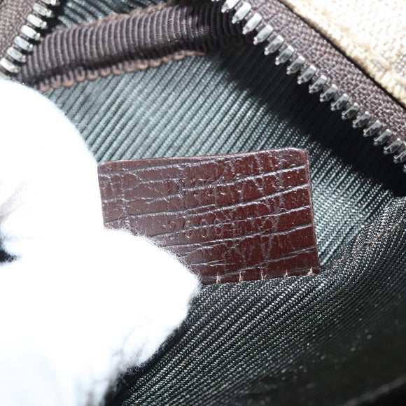 GUCCI GG Supreme Shoulder Bag PVC Beige Silver 101680 Auth ep9473