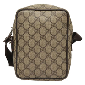 GUCCI GG Supreme Shoulder Bag PVC Beige Silver 101680 Auth ep9473 - 0