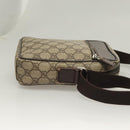 GUCCI GG Supreme Shoulder Bag PVC Beige Silver 101680 Auth ep9473-3