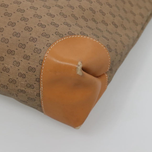 GUCCI Micro GG Supreme Web Sherry Line Bag PVC Beige Gold Auth ep9489